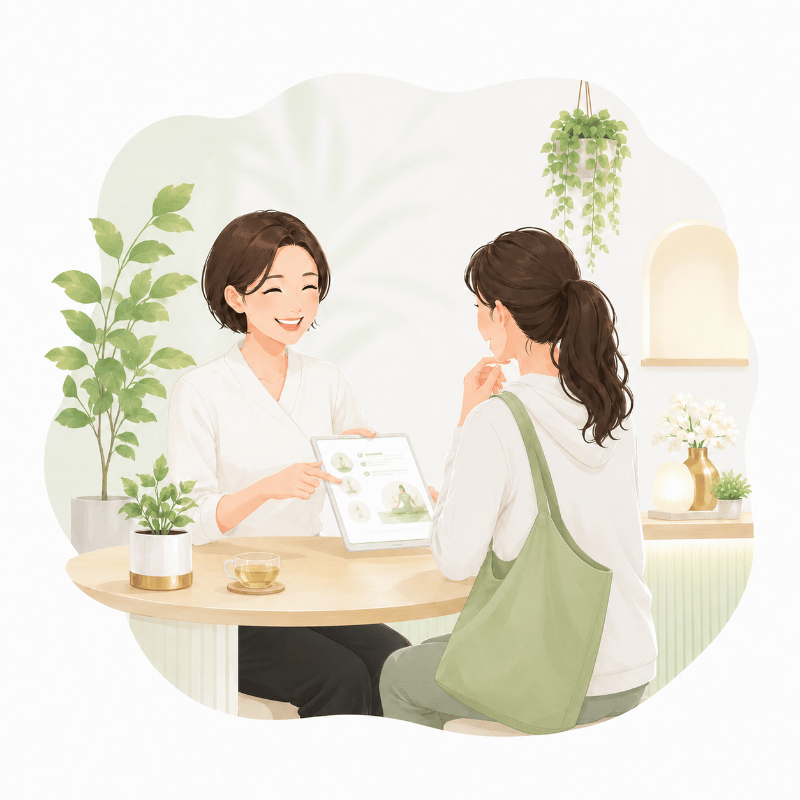 体験後のご案内のイメージ